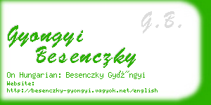 gyongyi besenczky business card